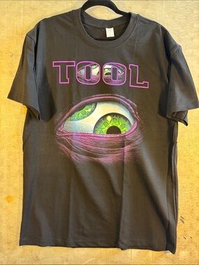 TOOL Men's Black Short-Sleeve Tee with Green Eye Graphic